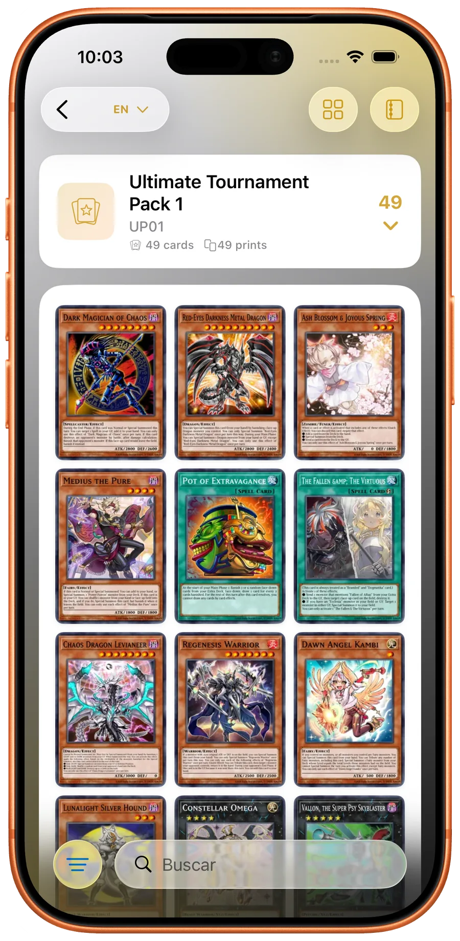 Lista de expansion Yu-Gi-Oh! con progreso de la coleccion