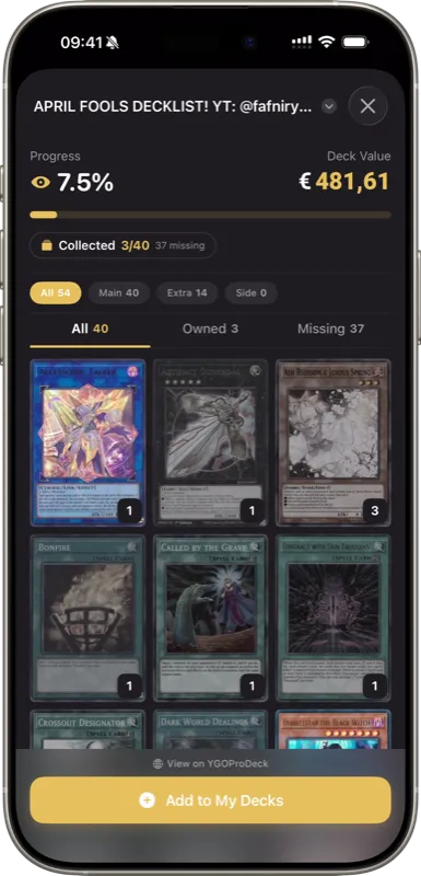 Card list management